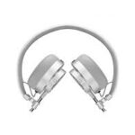 Silver Over-Ear Wired Headphones with Adjustable Headband