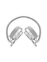 Silver Over-Ear Wired Headphones with Adjustable Headband