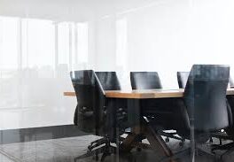 Modern Conference Room Table with Ergonomic Office Chairs Set
